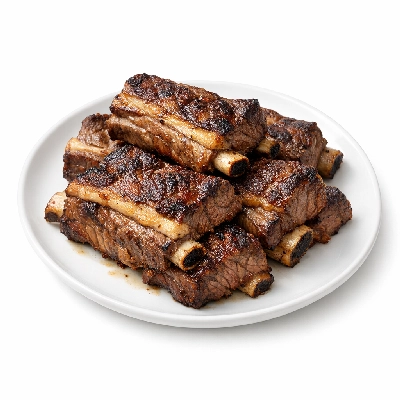 Beef rib large end ribs 6-9 separable lean and fat trimmed to 1/4" prime cooked broiled
