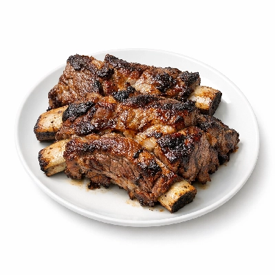 Beef rib large end ribs 6-9 separable lean and fat trimmed to 1/8" all grades cooked broiled