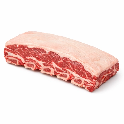 Beef rib large end ribs 6-9 separable lean and fat trimmed to 1/8" choice raw