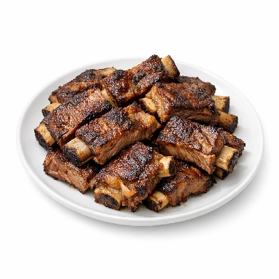 Beef rib large end ribs 6-9 separable lean and fat trimmed to 1/8" prime cooked roasted