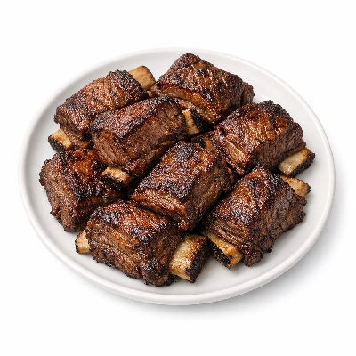 Beef rib large end ribs 6-9 separable lean only trimmed to 0" fat select cooked roasted