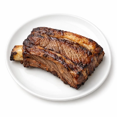 Beef rib large end ribs 6-9 separable lean only trimmed to 1/2" fat prime cooked broiled