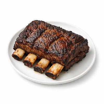 Beef rib large end ribs 6-9 separable lean only trimmed to 1/2" fat prime cooked roasted