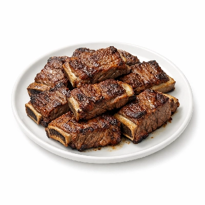 Beef rib large end ribs 6-9 separable lean only trimmed to 1/4" fat all grades cooked broiled