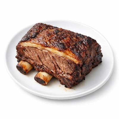 Beef rib large end ribs 6-9 separable lean only trimmed to 1/4" fat all grades cooked roasted