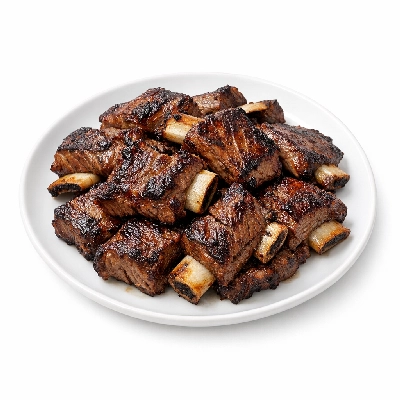 Beef rib large end ribs 6-9 separable lean only trimmed to 1/4" fat choice cooked broiled