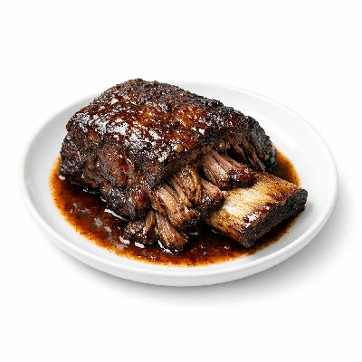 Beef rib shortribs separable lean only choice cooked braised