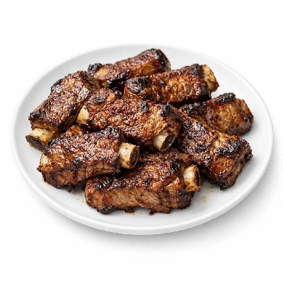 Beef rib small end ribs 10-12 separable lean and fat trimmed to 0" select cooked broiled