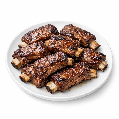 Beef rib small end ribs 10-12 separable lean and fat trimmed to 1/2" prime cooked broiled