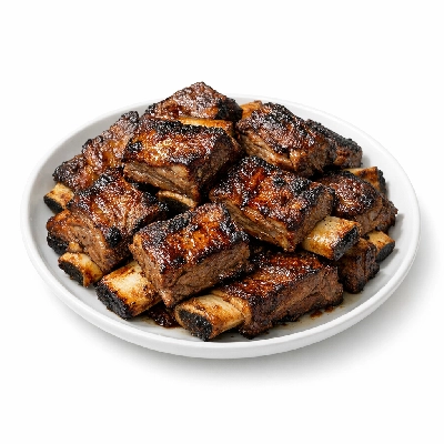 Beef rib small end ribs 10-12 separable lean and fat trimmed to 1/2" prime cooked roasted