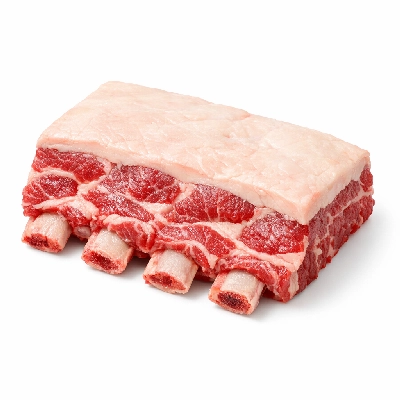 Beef rib small end ribs 10-12 separable lean and fat trimmed to 1/2" prime raw