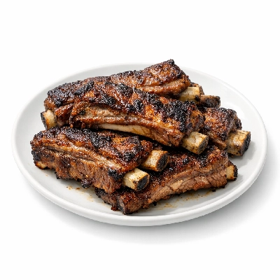 Beef rib small end ribs 10-12 separable lean and fat trimmed to 1/8" all grades cooked broiled prime