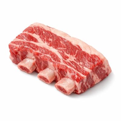 Beef rib small end ribs 10-12 separable lean and fat trimmed to 1/8" prime raw