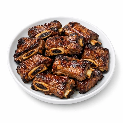 Beef rib small end ribs 10-12 separable lean and fat trimmed to 1/8" select cooked broiled prime