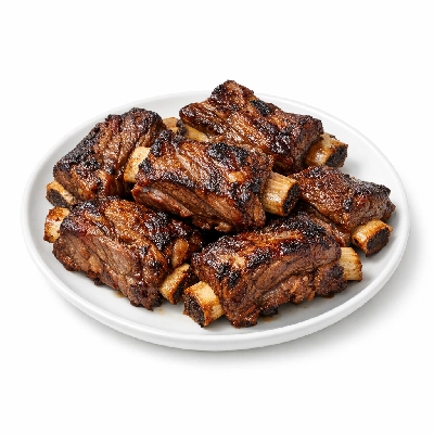 Beef rib small end ribs 10-12 separable lean and fat trimmed to 1/8" select cooked roasted prime