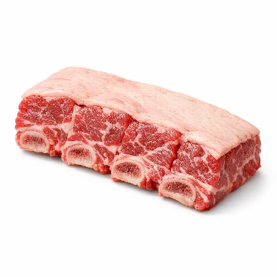Beef rib small end ribs 10-12 separable lean and fat trimmed to 1/8" select raw prime