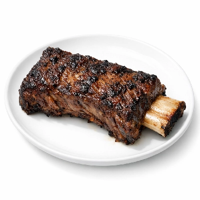 Beef rib small end ribs 10-12 separable lean only trimmed to 0" fat all grades cooked broiled