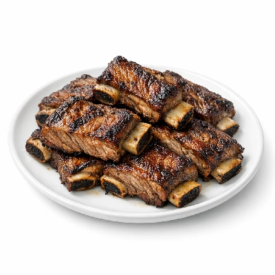 Beef rib small end ribs 10-12 separable lean only trimmed to 0" fat choice cooked broiled