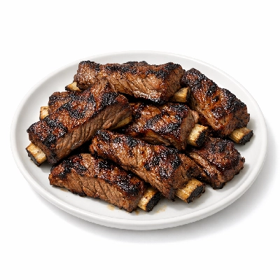 Beef rib small end ribs 10-12 separable lean only trimmed to 0" fat select cooked broiled