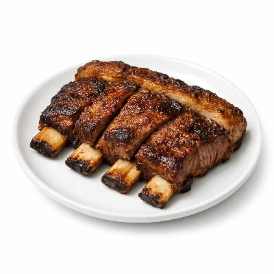 Beef rib small end ribs 10-12 separable lean only trimmed to 1/2" fat prime cooked roasted