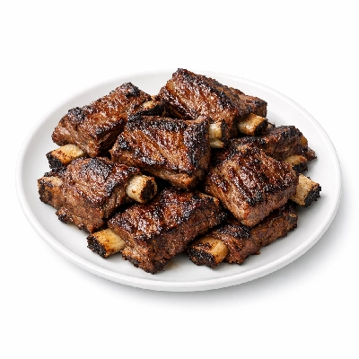 Beef rib small end ribs 10-12 separable lean only trimmed to 1/4" fat prime cooked broiled
