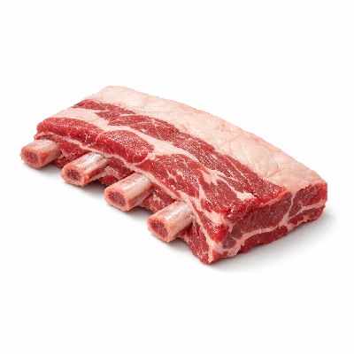 Beef rib small end ribs 10-12 separable lean only trimmed to 1/4" fat prime raw