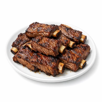 Beef rib small end ribs 10-12 separable lean only trimmed to 1/8" fat all grades cooked broiled