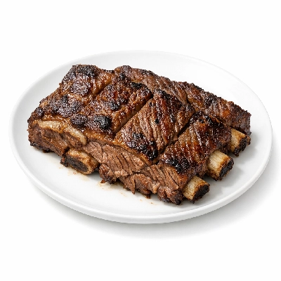 Beef rib small end ribs 10-12 separable lean only trimmed to 1/8"fat choice cooked broiled