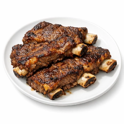 Beef rib whole ribs 6-12 separable lean and fat trimmed to 1/4" all grades cooked broiled