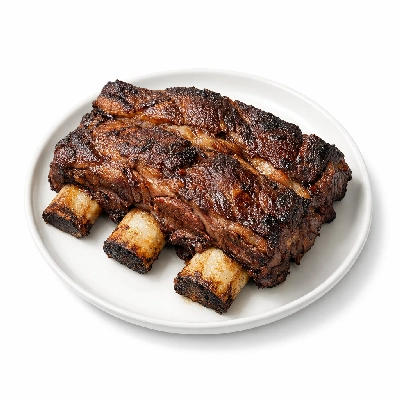 Beef rib whole ribs 6-12 separable lean and fat trimmed to 1/4" all grades cooked roasted