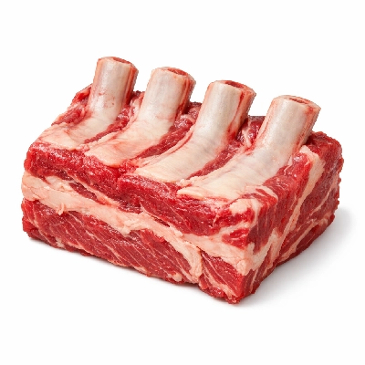 Beef rib whole ribs 6-12 separable lean and fat trimmed to 1/4" all grades raw