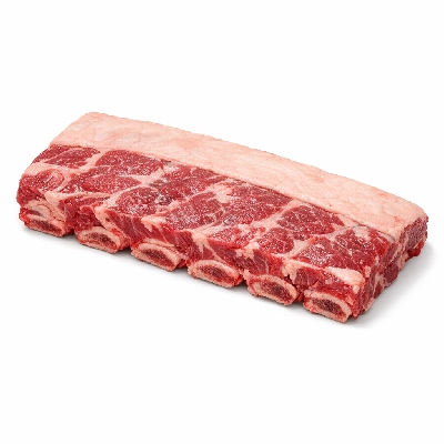 Beef rib whole ribs 6-12 separable lean and fat trimmed to 1/4" prime raw