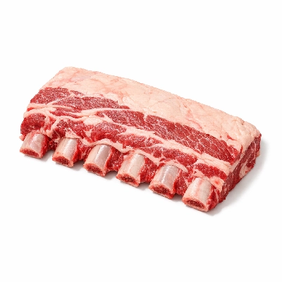 Beef rib whole ribs 6-12 separable lean and fat trimmed to 1/4" select raw