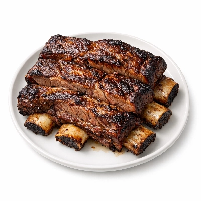 Beef rib whole ribs 6-12 separable lean and fat trimmed to 1/4" select cooked roasted