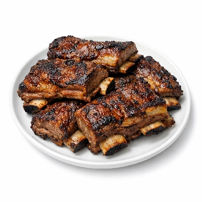 Beef rib whole ribs 6-12 separable lean and fat trimmed to 1/8" all grades cooked broiled