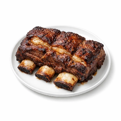 Beef rib whole ribs 6-12 separable lean and fat trimmed to 1/8" all grades cooked roasted