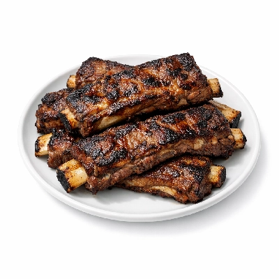 Beef rib whole ribs 6-12 separable lean and fat trimmed to 1/8" choice cooked broiled