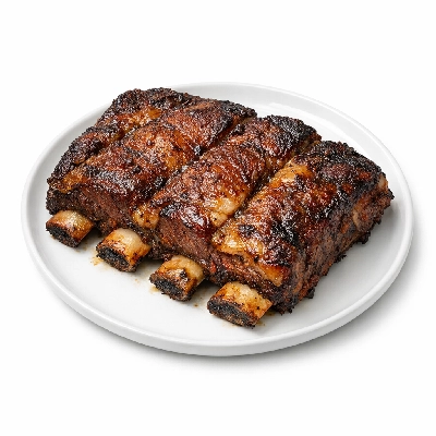 Beef rib whole ribs 6-12 separable lean and fat trimmed to 1/8" prime cooked roasted