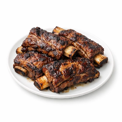 Beef rib whole ribs 6-12 separable lean and fat trimmed to 1/8" select cooked broiled
