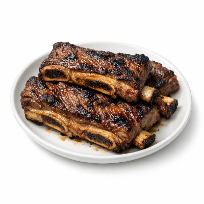Beef rib whole ribs 6-12 separable lean only trimmed to 1/4" fat all grades cooked broiled