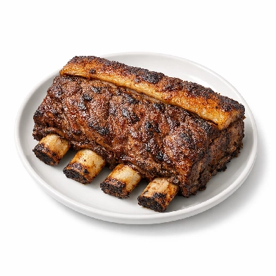 Beef rib whole ribs 6-12 separable lean only trimmed to 1/4" fat select cooked roasted