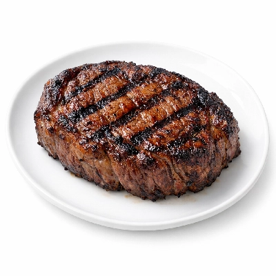 Beef ribeye cap steak boneless separable lean only trimmed to 0" fat select cooked grilled