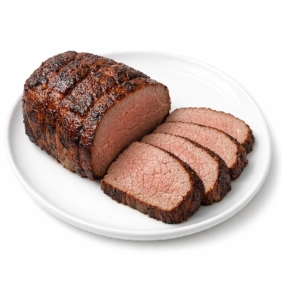 Beef ribeye petite roast boneless separable lean only trimmed to 0" fat select cooked roasted
