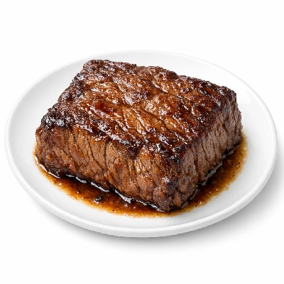 Beef round bottom separable lean and fat trimmed to 0" select cooked braised cube steak
