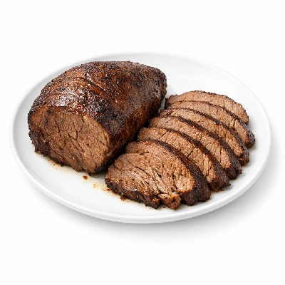 Beef round bottom separable lean and fat trimmed to 1/8" choice cooked braised