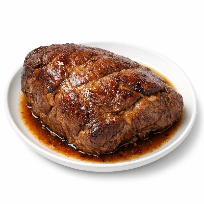 Beef round bottom separable lean and fat trimmed to 1/8" select cooked braised