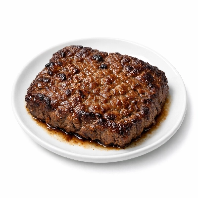 Beef round bottom separable lean only trimmed to 0" fat choice cooked braised cube steak