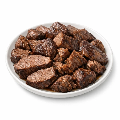 Beef round bottom separable lean only trimmed to 1/8" fat choice cooked braised