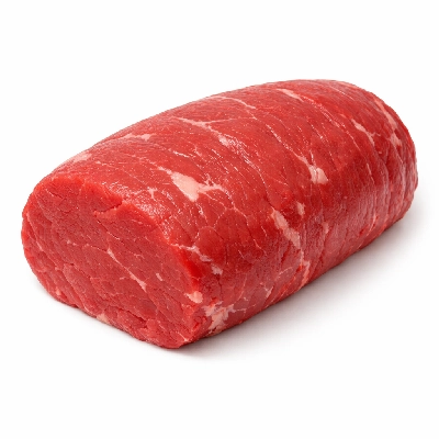 Beef round eye of roast boneless separable lean and fat trimmed to 0" select raw