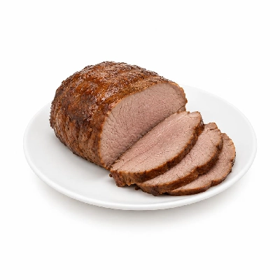 Beef Round Eye of Roast Separable Lean Only, Select, Roasted, Trimmed to 1/8 Inch Fat